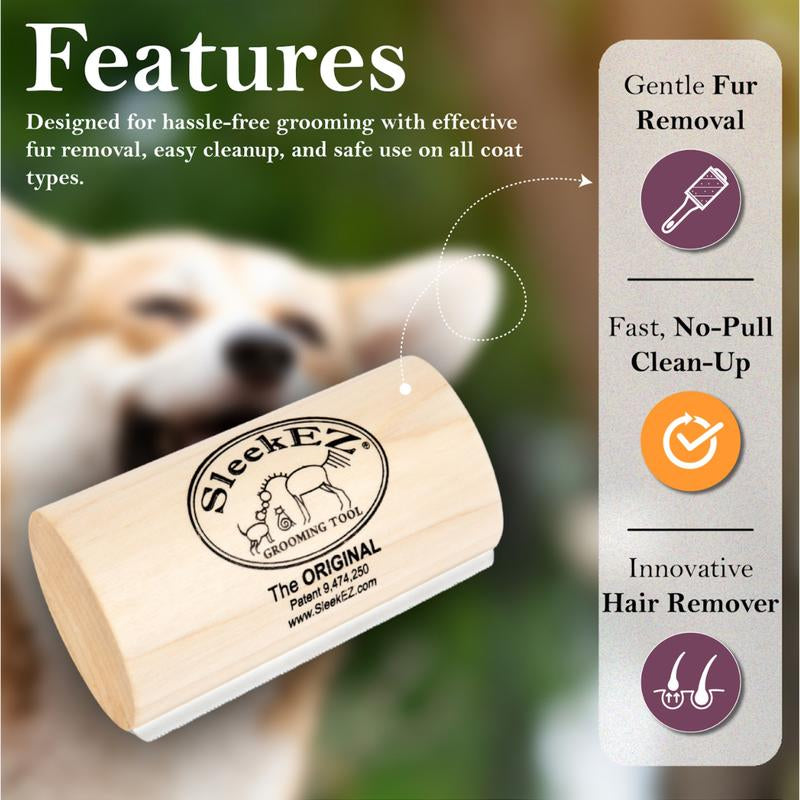 Sleekez Ultimate Deshedding Brush for Dogs & Cats - Effortless Grooming Tool for All Fur Types