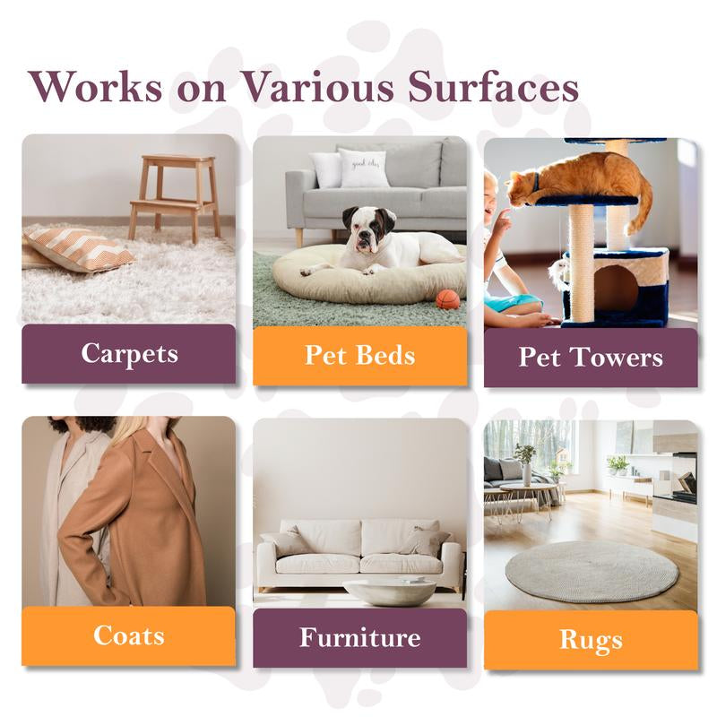 SleekEZ Cat Grooming Brush - Effortless Shedding & Fur Removal Tool with Wooden Handle and Stainless Steel Blade for Cats, Dogs, and Rabbits