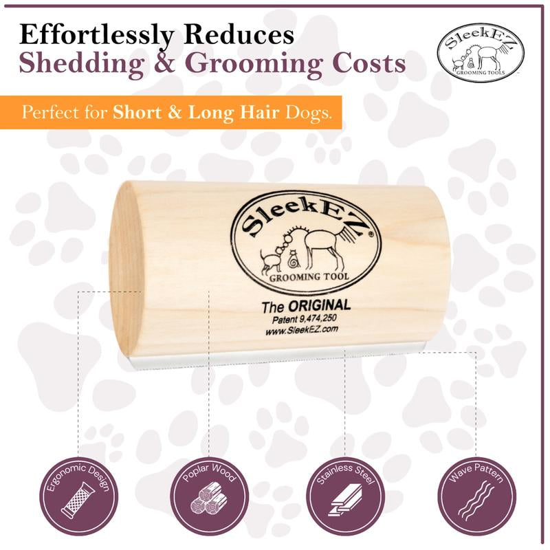Sleekez Ultimate Deshedding Brush for Dogs & Cats - Effortless Grooming Tool for All Fur Types